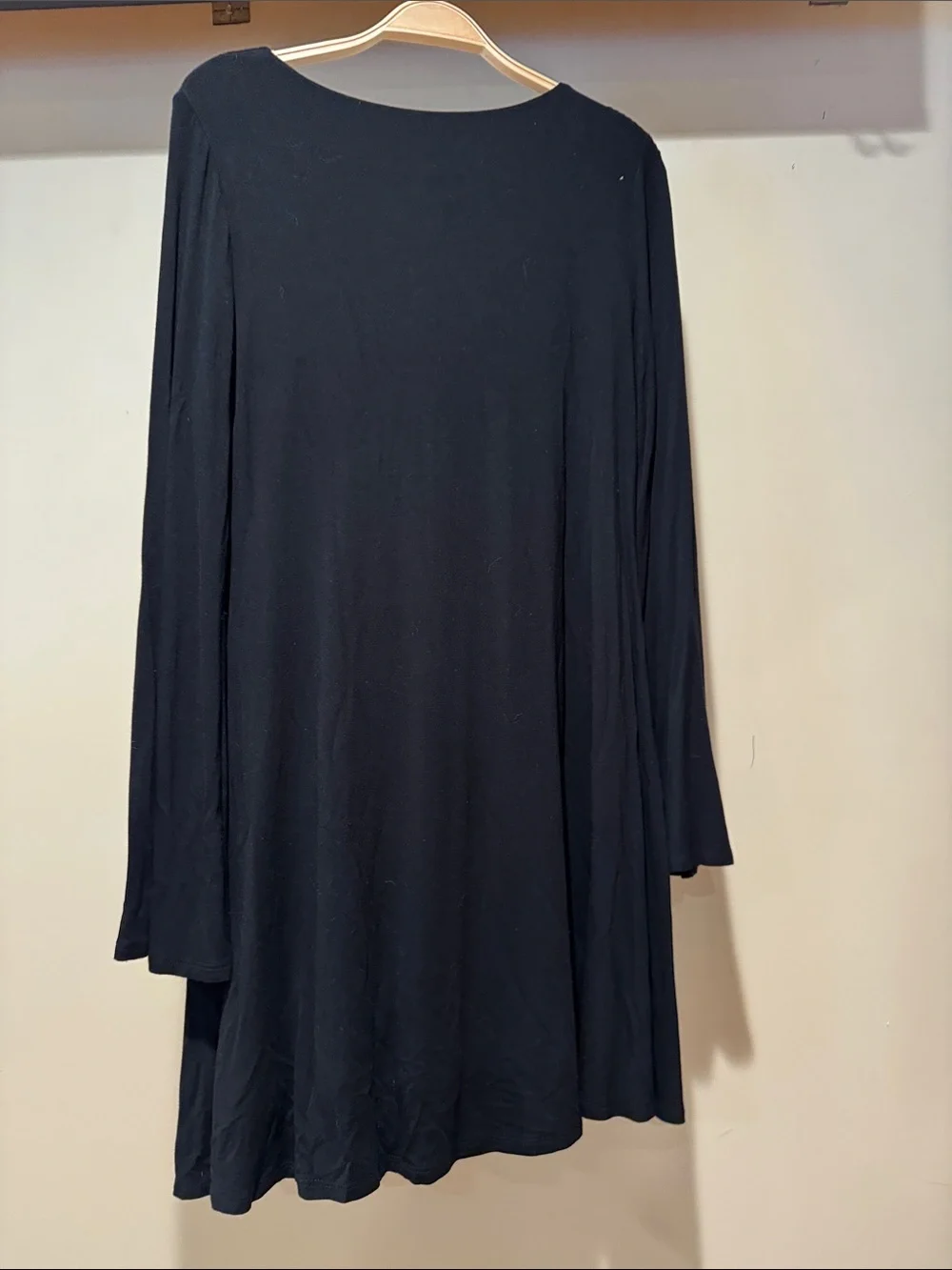 Sonoma Black V-Neck Long Sleeve Swing Tunic Dress - Picture 5 of 5